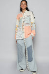Balloon sleeve double gauze floral shirts