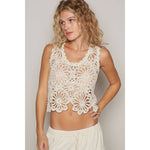 Round neck sleevelss crochet top