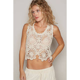 Round neck sleevelss crochet top