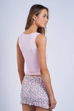 SOLID COLOR BOAT NECK BODY-CONSCIOUS FIT PLAIN TOP