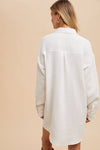 COTTON GAUZE SHIRT DRESS