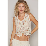 Round neck sleevelss crochet top