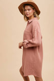 COTTON GAUZE SHIRT DRESS