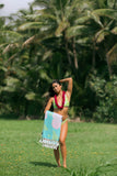 Hibiscus Swell Luxe Hawaiian Blanket for 2