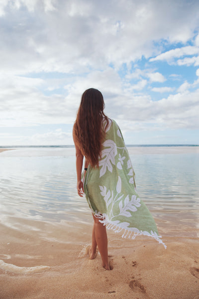 Ohana 'Ulu Print Turkish Beach Towel – EHA Culture
