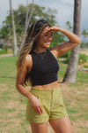 Beach Boy Corduroy Shorts in Olivine